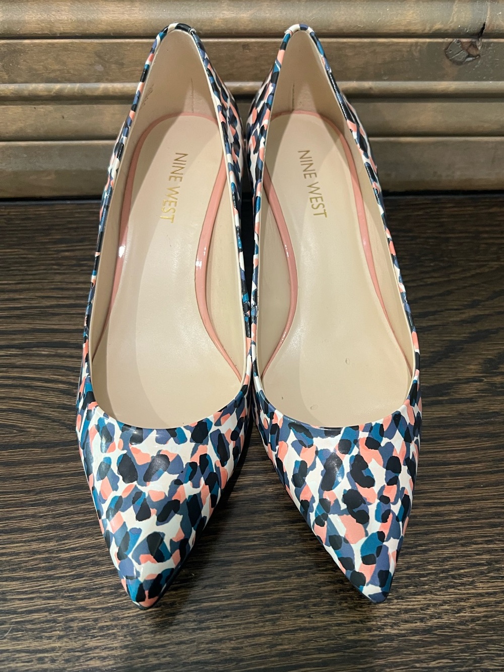 Nine West Women's Multicolor Leopard Print Pointed Toe Flats
